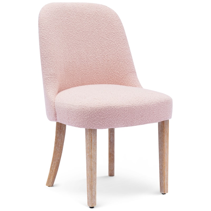 Farmhouse Water and Stain Resistant Boucle Upholstered Side Chair (Set of 6)