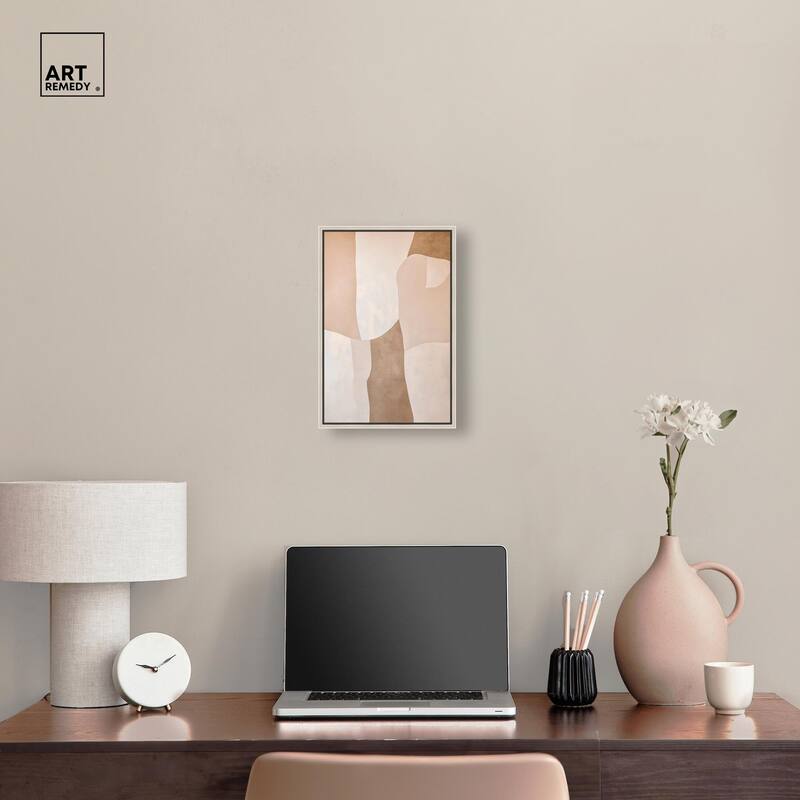 Forms in Beige I Canvas by Art Remedy