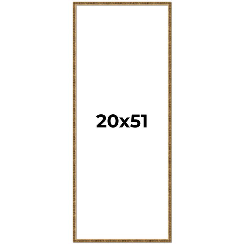 20x51 Frame Gold Solid Wood Picture Frame - Complete Modern Photo