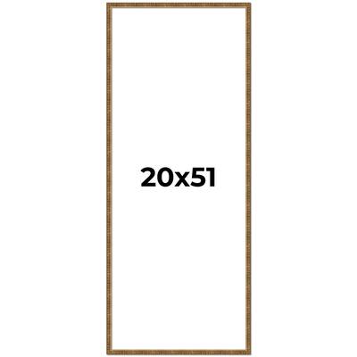 20x51 Frame Gold Solid Wood Picture Frame - Complete Modern Photo