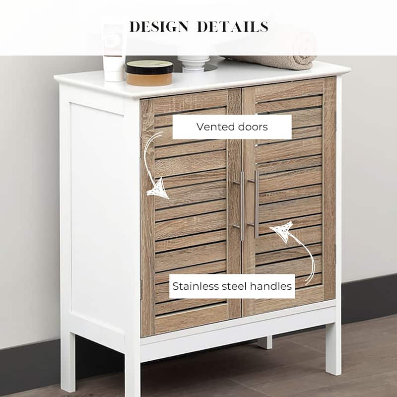 Stockholm Vanity Under-Sink Cabinet Double Vented Doors - 24"L x 11.8"D x 27.9"H