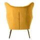 preview thumbnail 93 of 141, Eusebio Tufted Velvet Accent Chair with Wingback, Arms, and Metal Gold Legs for Living Room or Bedroom by HULALA HOME