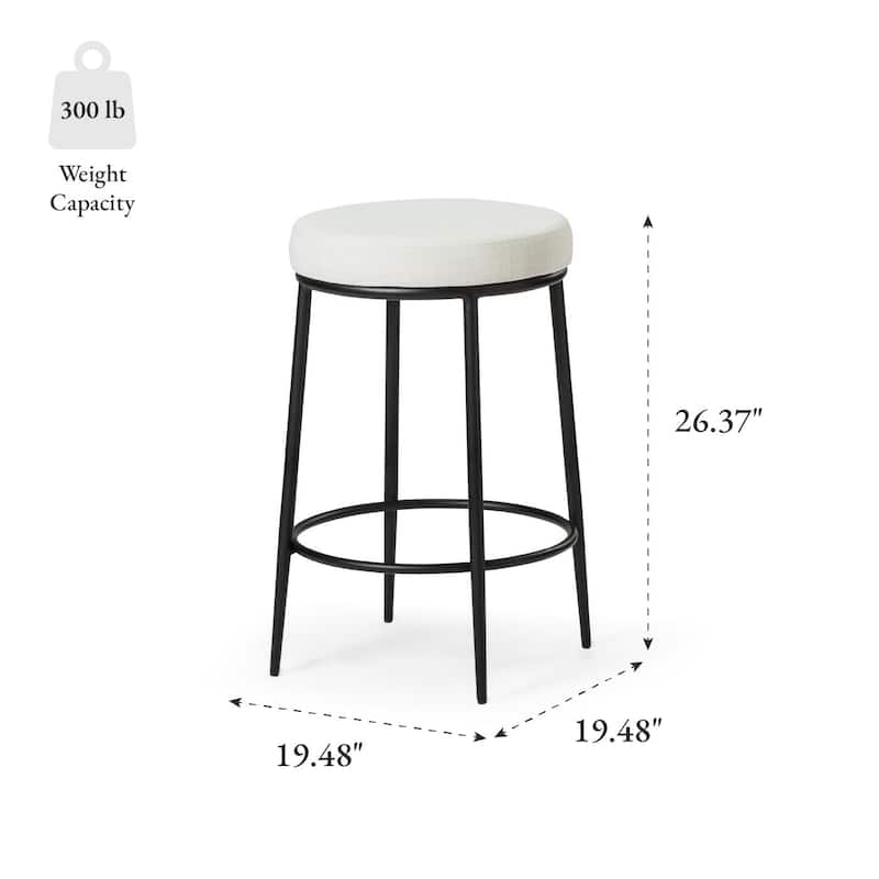 Maven Lane Stella Metal Kitchen Dining Stool