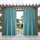 preview thumbnail 71 of 99, ATI Home Indoor/Outdoor Solid Cabana Tab Top Curtain Panel Pair 54x120 - Teal