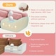 preview thumbnail 7 of 9, FurnitureR 3-Seat Plush Modular Sofa with Movable Ottoman, No Assembly Lounge Couch, Pink