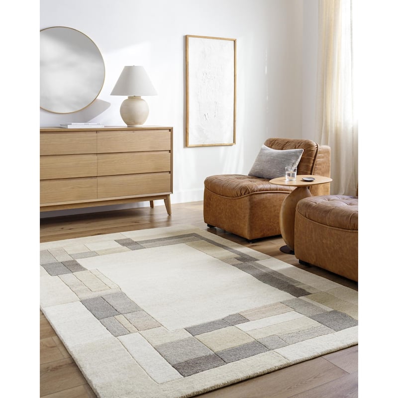 Livabliss Forum Modern & Contemporary Geometric Area Rug - Gray - 5' x 8'