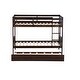preview thumbnail 11 of 10, Twin Over Twin Bunk Beds with Trundle, Convertible into 2 Beds, Black