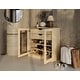 preview thumbnail 39 of 47, Palace Imports 100% Solid Wood Short Clear Glass Bathroom Storage Cabinet with 2 Drawers, 32" W x 35.75" H