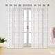preview thumbnail 5 of 4, Keisha Floral Embroidered Grommet Window Curtain Panel, 54x84 Inches - 54x84 Inches Gold/Beige