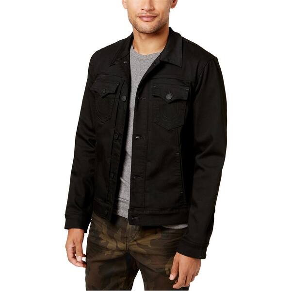 True Religion Mens Denim Jacket Black Small Overstock 29750081 True religion black jeans for men. true religion mens denim jacket black small