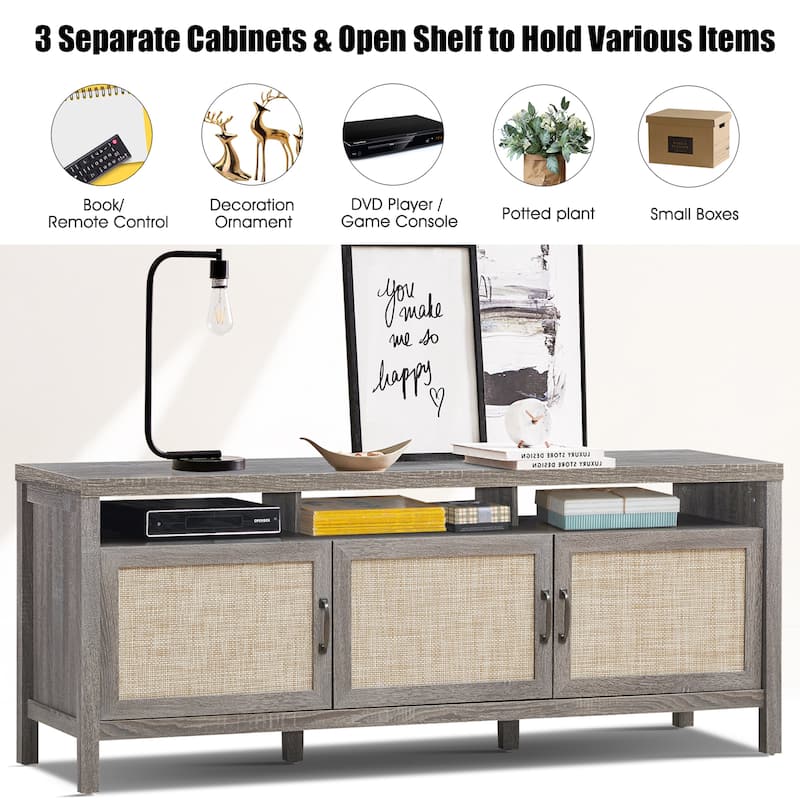 Gymax TV Stand Entertainment Media Center for TV's up to 65'' w/ - See Details