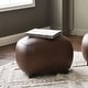 preview thumbnail 2 of 112, KINWELL 23" Wide Faux Leather Upholstered Ottoman Footrest, PU Entryway Footstool Set of 1 - Dark Brown