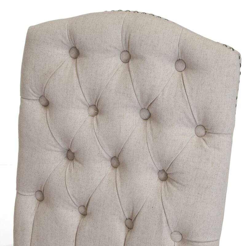 Modern Dining Chairs, Button Tufted Diamond Stitch Dining Chairs with Nailhead Trim, for Dining Rooms, Set of 2