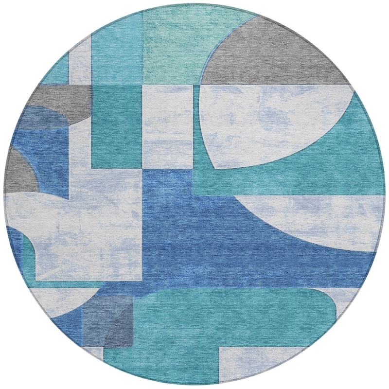 HomeRoots Geometric Modern Rectangle Outdoor Rug