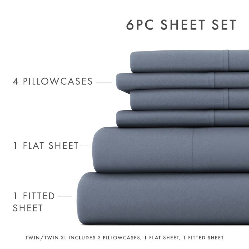 Soft Essentials Ultra-soft Deep Pocket 6-piece Microfiber Sheet Set