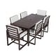 preview thumbnail 30 of 37, 7 Pcs Outdoor Patio Dining Table and Chair Set, All-Weather Patio Furniture Set, Dining Table with Umbrella Hole and 6 Chairs
