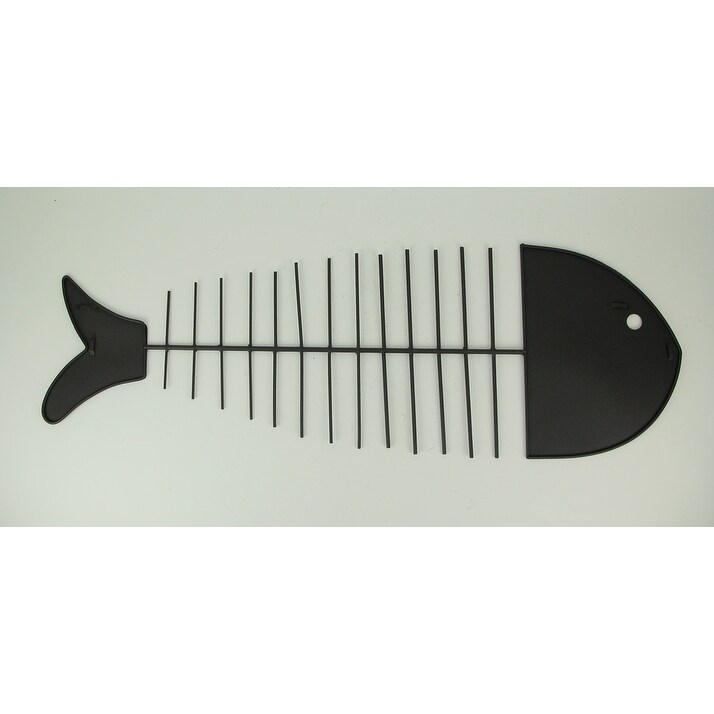 Shop Black Metal Art Robust Fish Bones Rustic Coastal Wall Decor