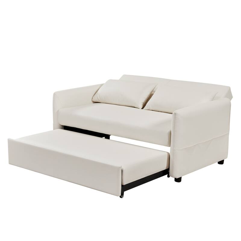 Fabric Leather 2 Seat Sofa