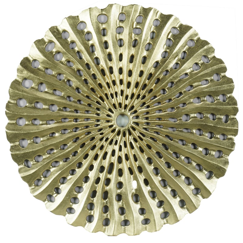 HUJI Abstract Gold Plate Wall Decor