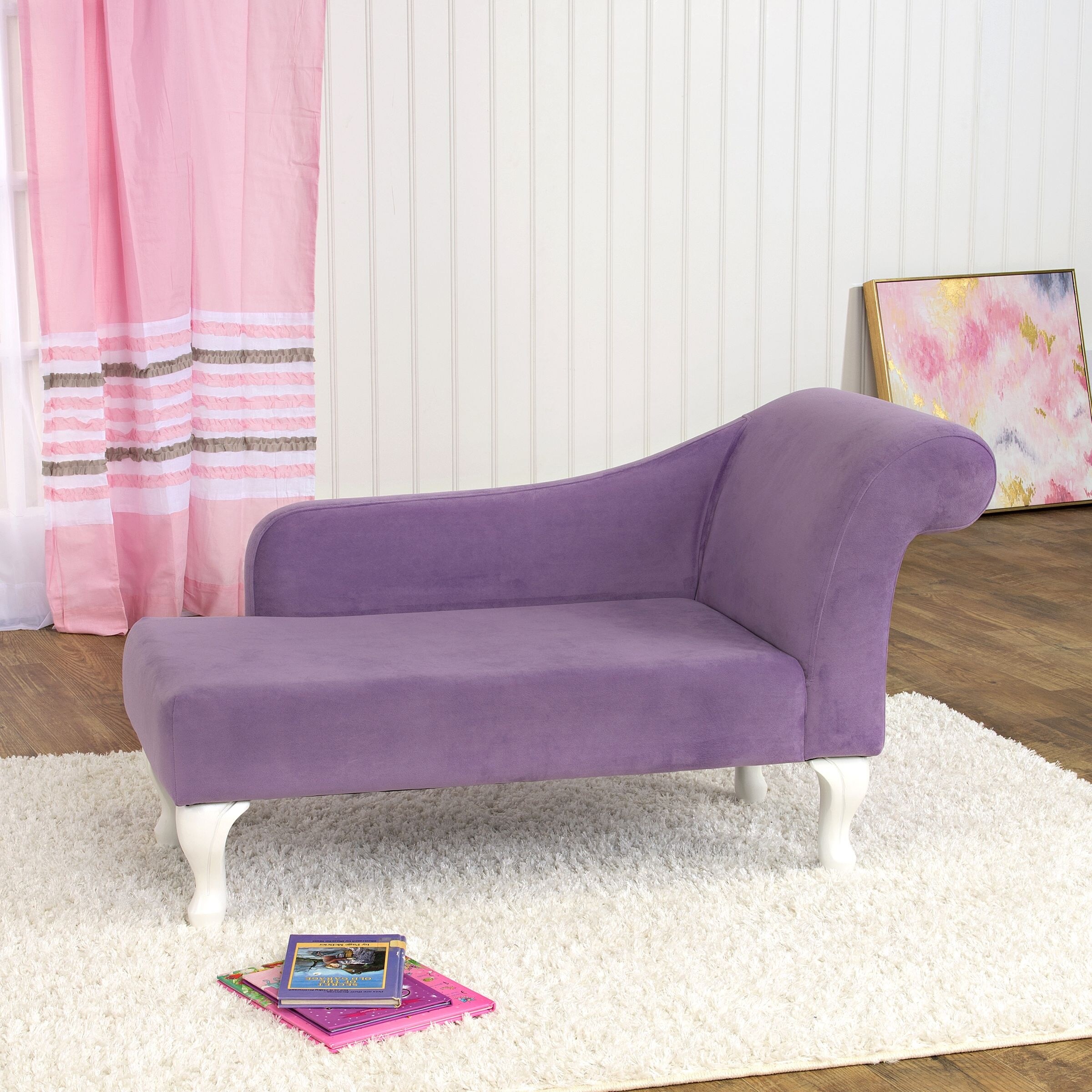 Bane Bungalow Hold op HomePop Diva Juvenile Accent Chair Lavender - Overstock - 12218448
