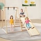 preview thumbnail 2 of 7, Gymax 5-in-1 Kids Indoor Playground w/ Slide Climbing Rock Adjustable