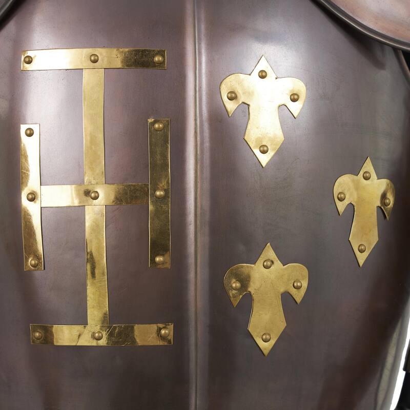 Stainless Steel Metal People Replica Medieval Full Body Suit Armour - Copper or Silver - Roche River Decor