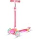 preview thumbnail 49 of 52, 3-Wheel Kids Scooter with Multi-Color Lights on Deck & Wheels – 5-Height Adjustable Handlebar, Pink