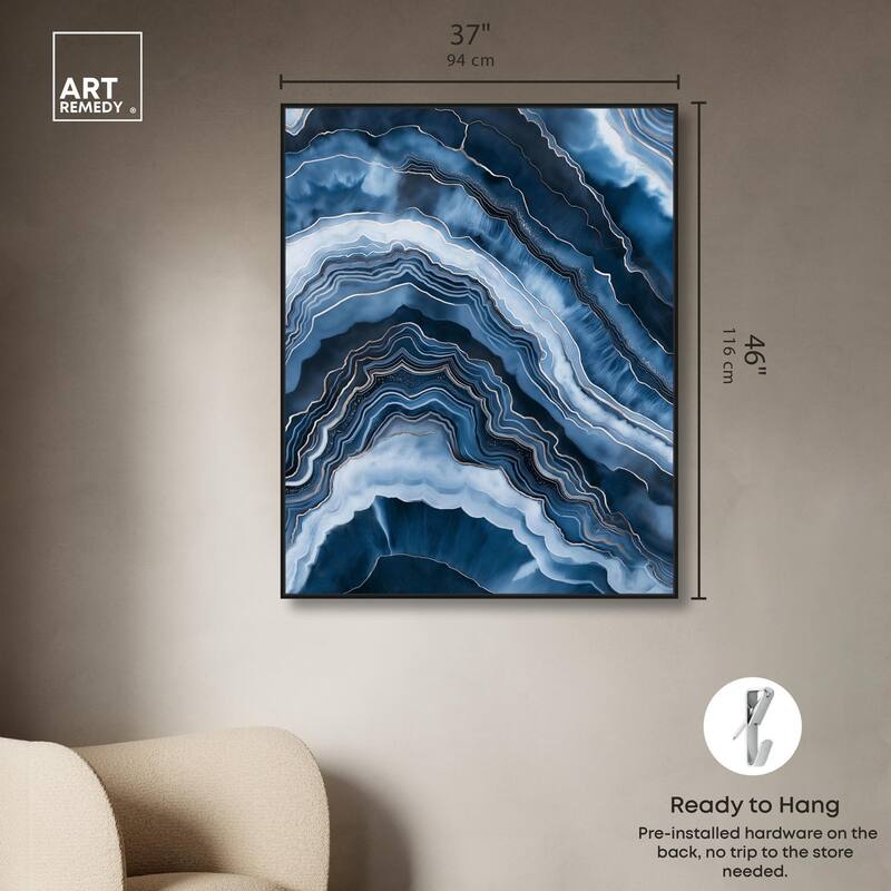 Azure Abyss Layers Canvas by Art Remedy