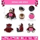 preview thumbnail 2 of 3, DolliBu Happy Mothers Day Super Soft Plush Red Plaid Outfit Black Bear - 9 inches
