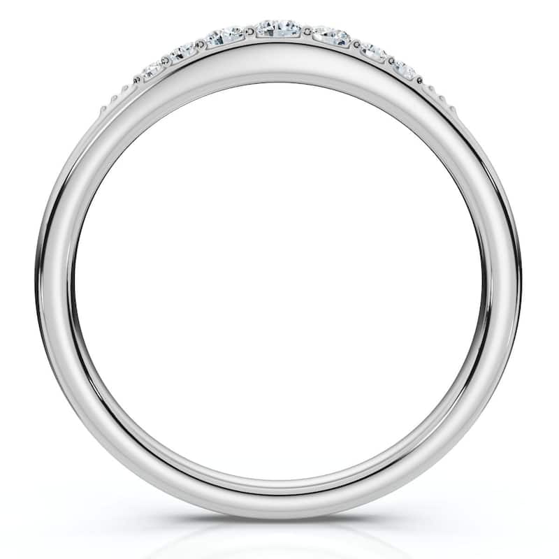 Bliss Diamond Stackable Graduated Diamond Anniversary Wedding Ring Gold or Pt Lab Grown