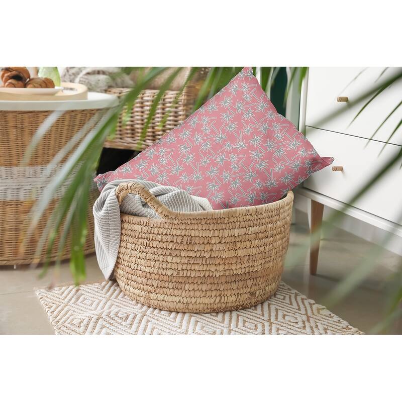 Palm Tree Pattern Decorative Throw Pillow