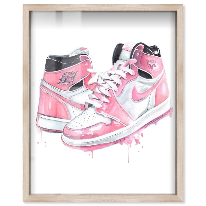 Doll Memories - Walk in Pink Shadowbox by Art Remedy - Natural - 24" x 30"