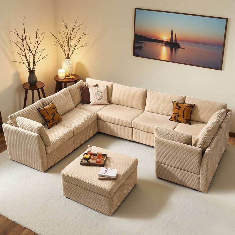 OVIOS Elegant L-Shaped Sofa