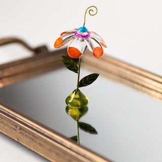 Cotton Candy Petal Flower Crystal Decoration - 4.5"