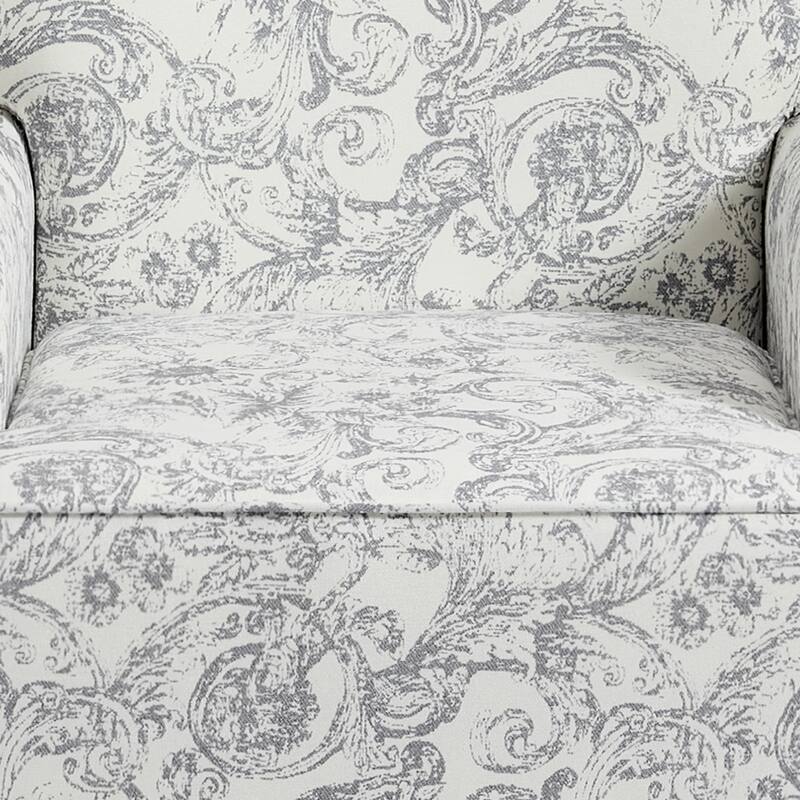 Linen Upholstered Armchair Nailhead Trim Accent Chair