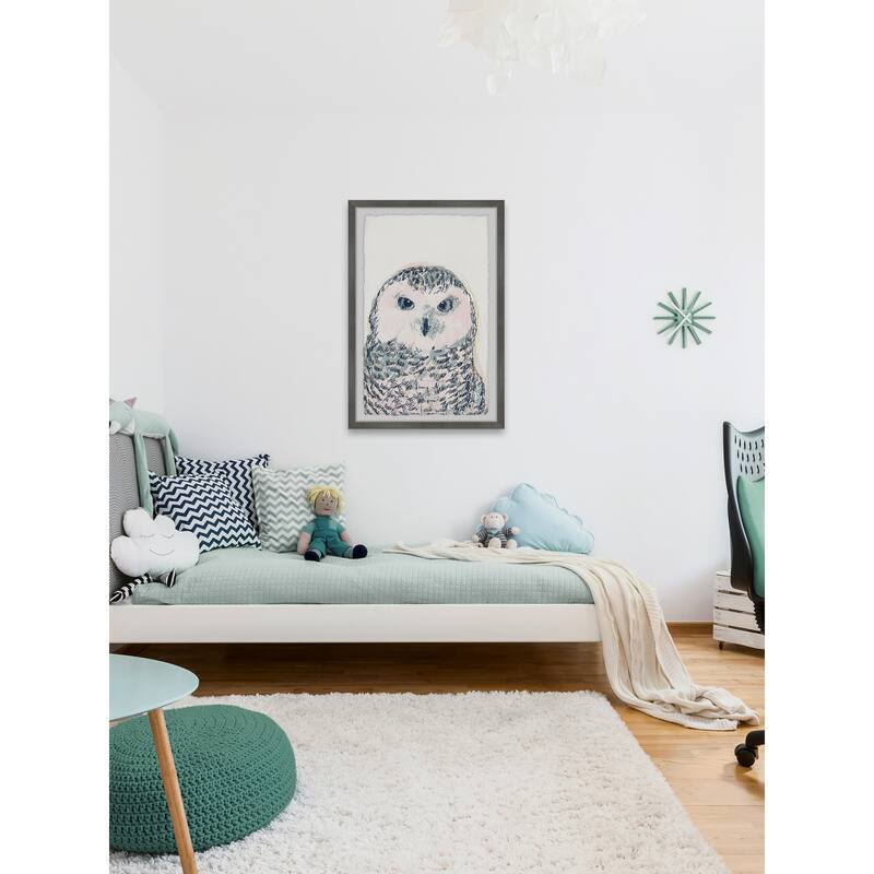 Funky Owl Portrait IV Framed Wall Art, Elegant Home Touch - Sophisticated Artwork for Refined Décor