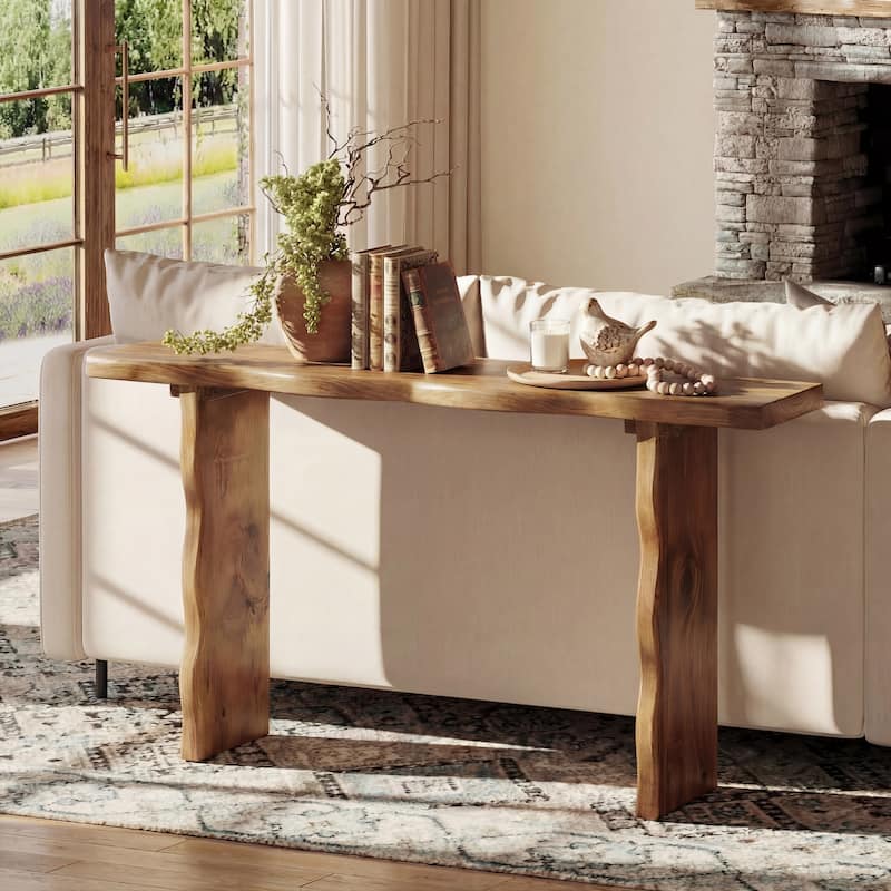 63'' Solid Wood Console Table,Sofa Table for Entryway Living Room