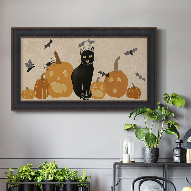 Pumpkin Patch Cats Collection D Premium Framed Canvas- Ready to Hang