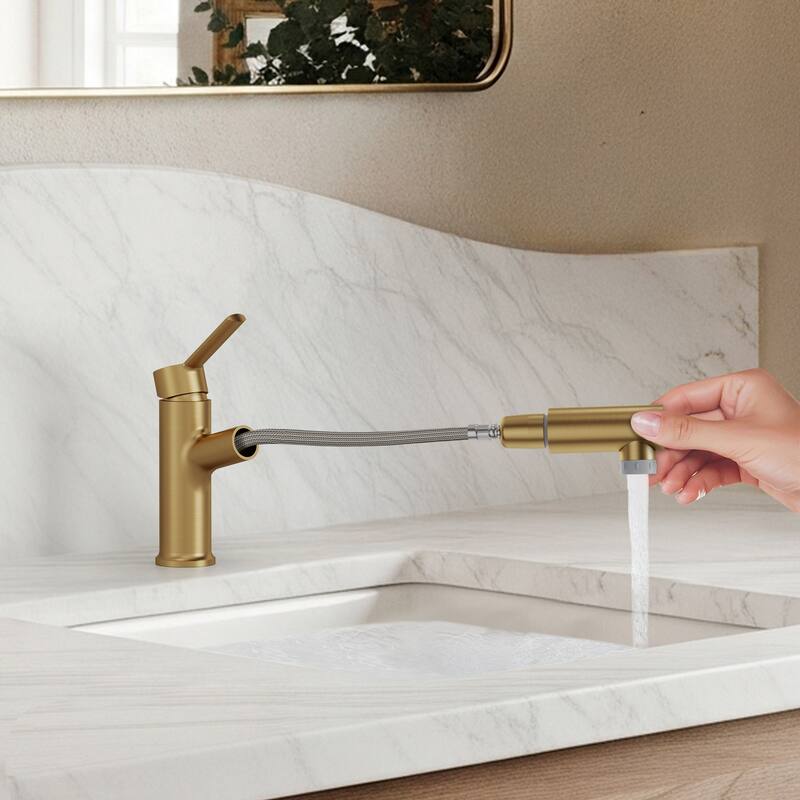 Single Handle Single Hole Bathroom Faucet with Pop‑Up Drain
