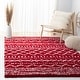 preview thumbnail 9 of 166, SAFAVIEH Arizona Shag Lotta Moroccan 1.2-inch Thick Rug 3'2" x 5' - Red/Ivory - Rectangle