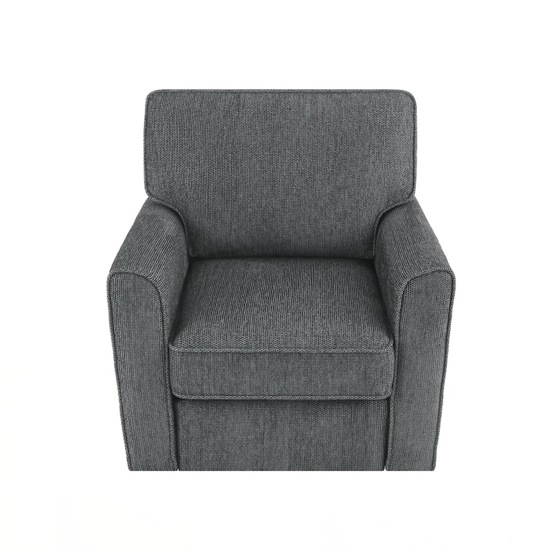 360° Swivel Chair Accent Barrel Armchair Swivel Sofa Chair with Side Pockets for Living Room, Bedroom, Office and Hotel