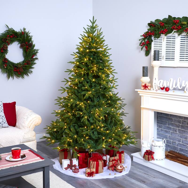 6' Colorado Mountain Fir "Natural Look" Artificial Christmas Tree with 350 Clear LED Lights and 1704 Bendable Banches