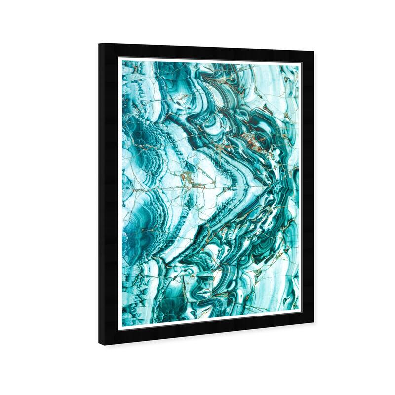 Wynwood Studio Prints Abstract Agate Stone I Blue and Modern & Contemporary Wall Art Canvas Print