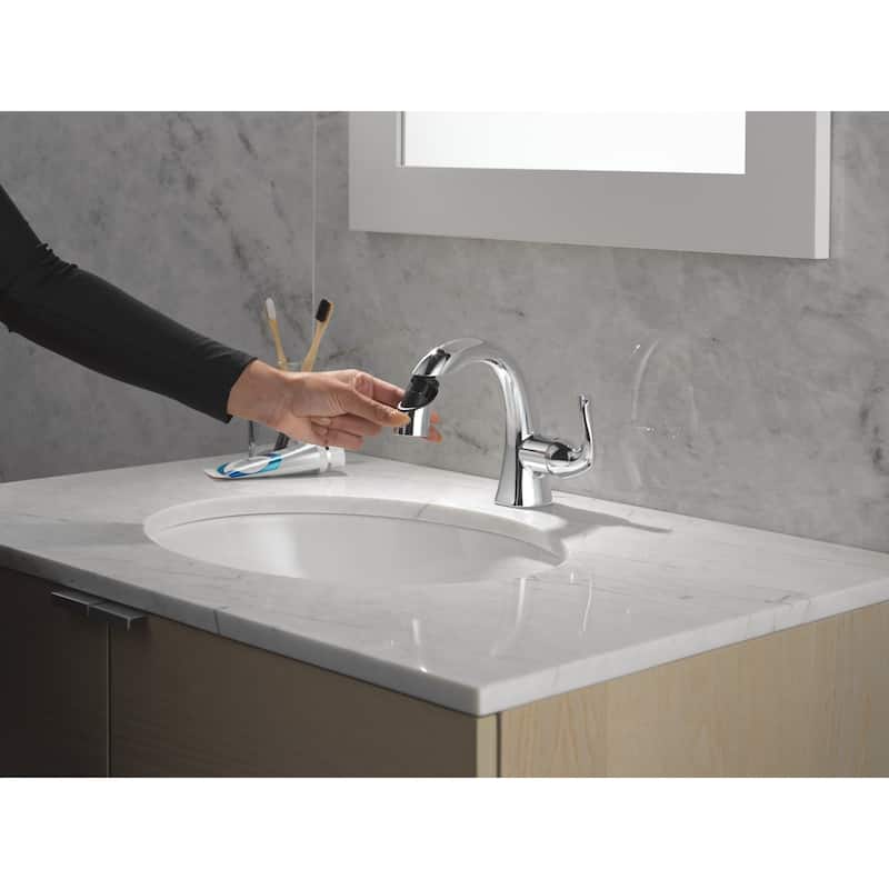 Delta 15840LF-PD Arvo 1.2 GPM Single Hole Bathroom Faucet with Pull