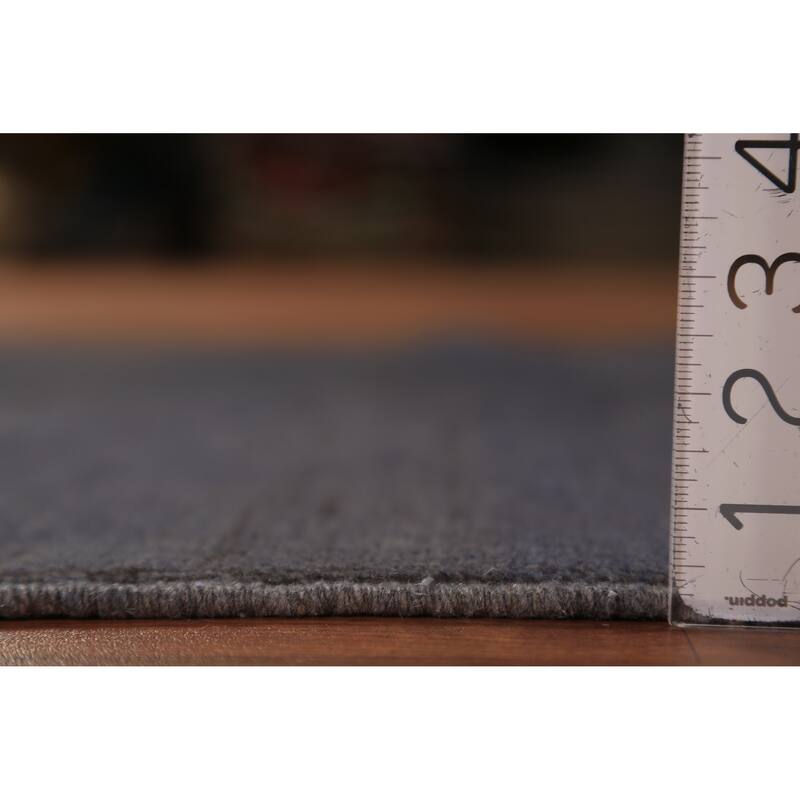 Gray Blue Gabbeh Modern Rug Handmade Wool Carpet - 3'5" x 4'10"