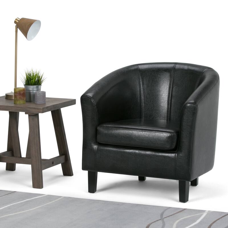 WYNDENHALL Parker 30-in. Wide Tub Chair - 30 inch Wide - Black