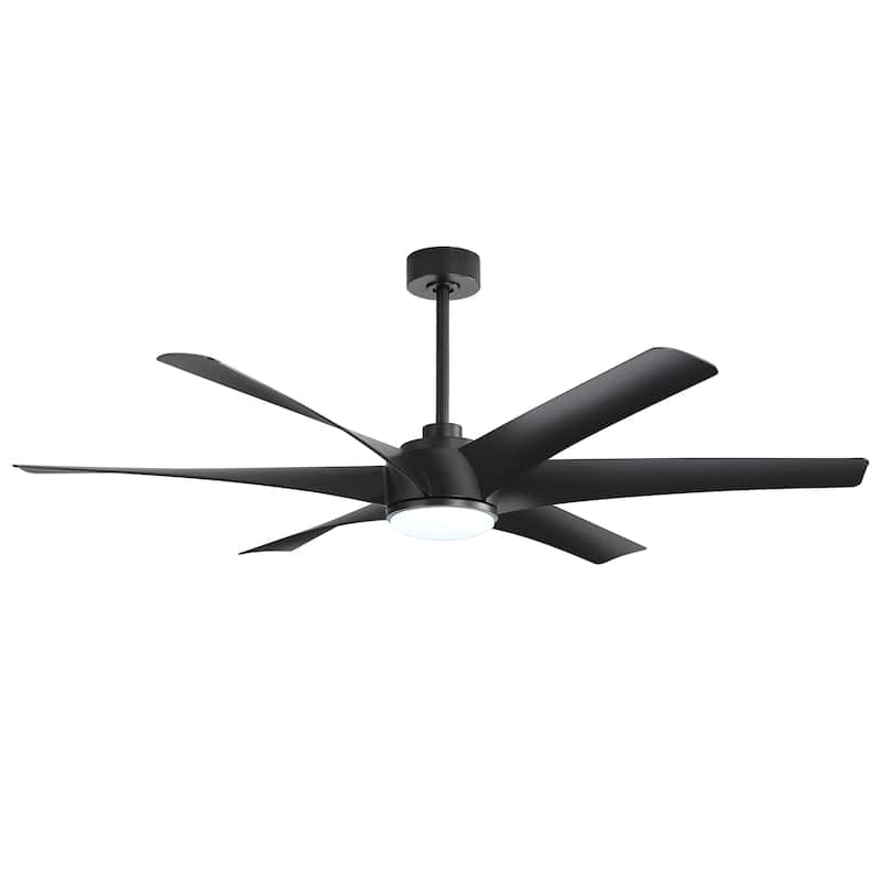 65-in Gold Large Indoor Ceiling Fan with Light Remote-6 blade
