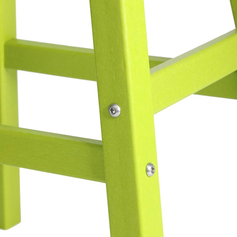 Laguna Hdpe All Weather Outdoor Patio 29" Saddle Seat Bar Stool (Set Of 3)