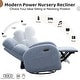 preview thumbnail 52 of 54, Power Swivel Rocker Glider Nursery Recliner with USB Port Set of 2