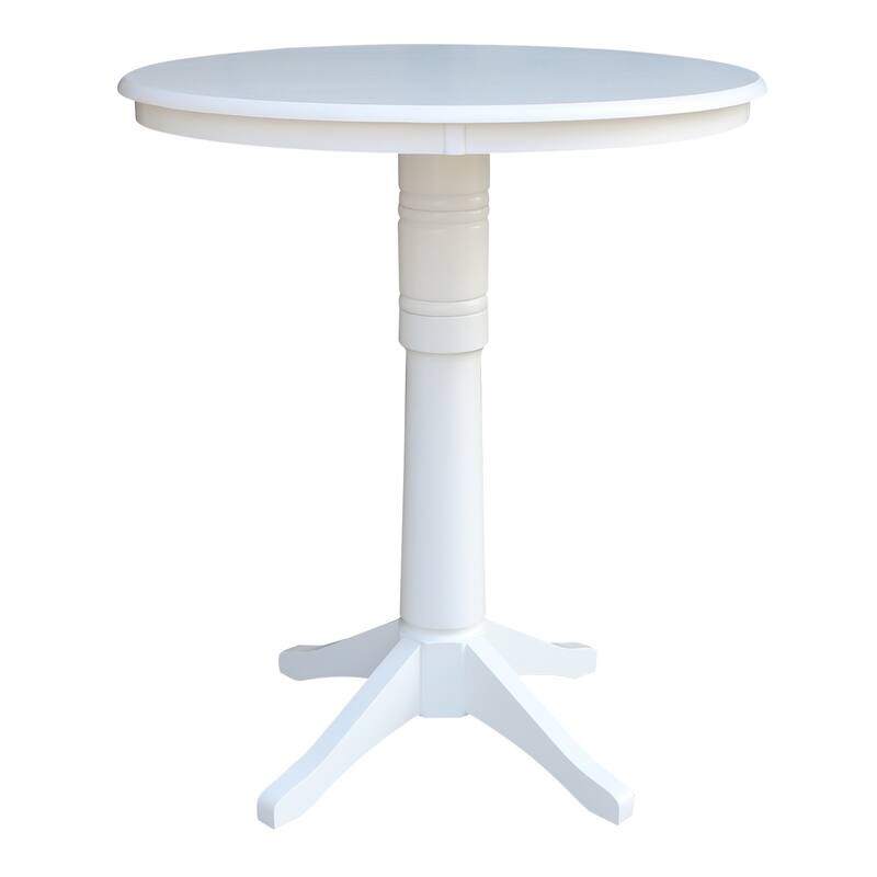 36" Round Pedestal Bar Height Table With 2 X-Back Bar Height Stools